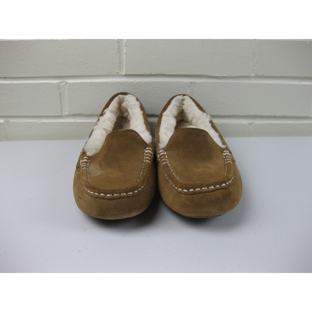 UGG Suede Ansley Shearling Slippers Womens (6) Driving Moccasin Y2K Brown - Picture 4 of 13